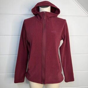 Jack Wolfskin Women's Medium Skywind Hooded Jacket Full Zip Fleece Nanuk 200